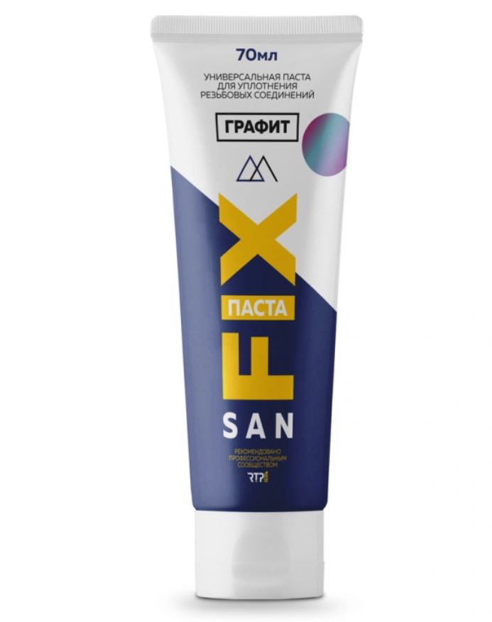 Паста уплотнительная 70 г SANFIX универсальная, графит, туба 40715