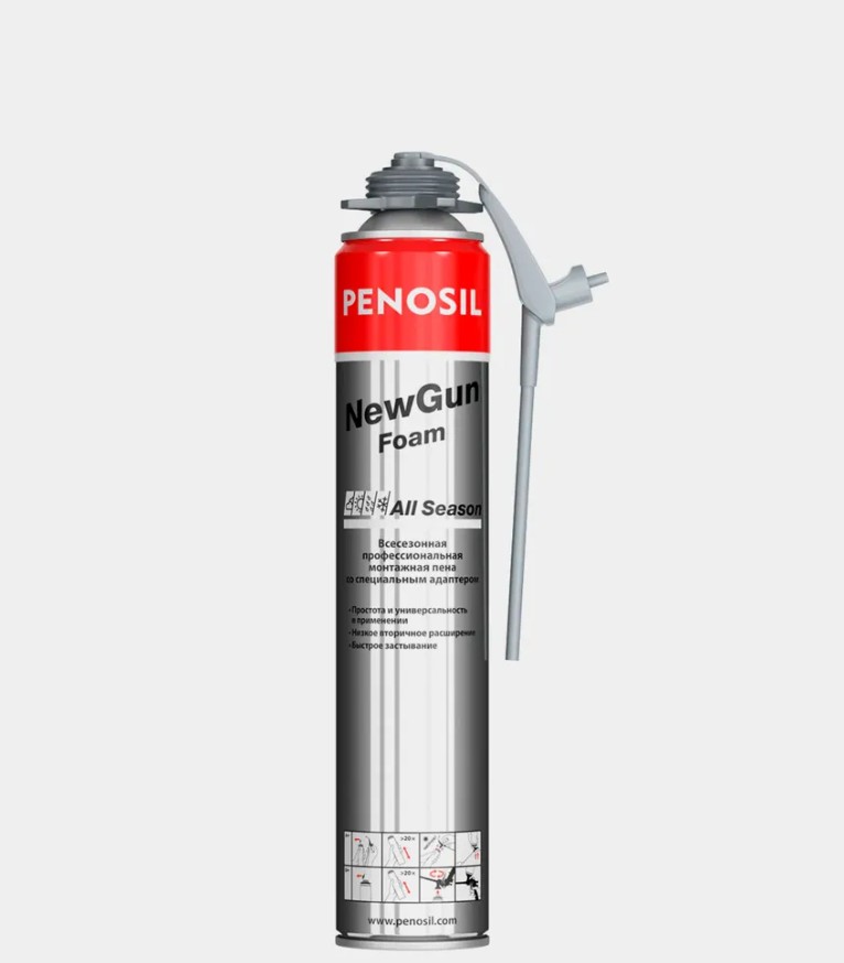 Пена монтаж. для пист. Penosil NEW GUN 750мл с адаптером, всесезонная