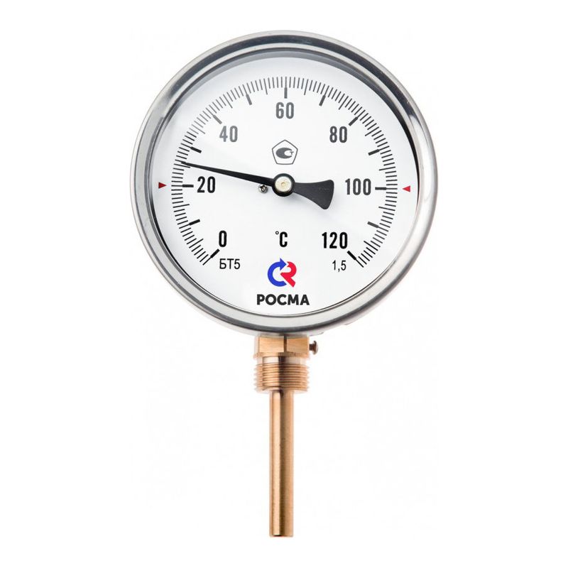 Термометр радиальный 63 L46мм 1/2" 120° РОСМА