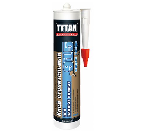 Клей строит. для ванных комнат белый 440гр Tytan