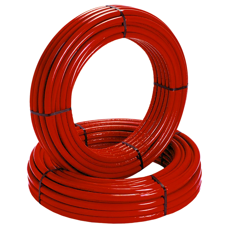 Труба т/п PEX-a 20х2,0 с кисл. барьером красная PRO Aqua (бухта 100м)