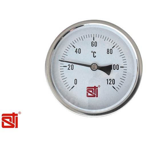 Термометр аксиальный 63 L75мм 1/2" 120° STI