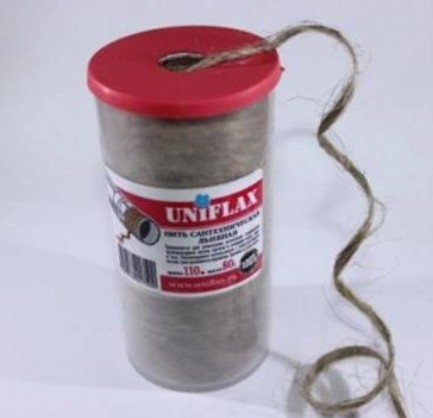 Лен в тубе сантехнический 80г UNIFLAX 110м